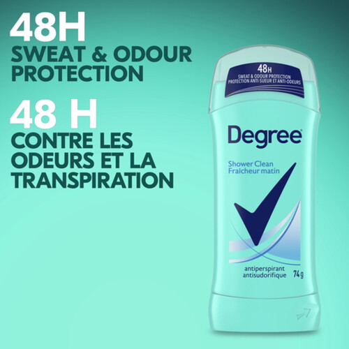 Degree Antiperspirant Stick Shower Clean For 48 Hour Sweat Protection 74 g