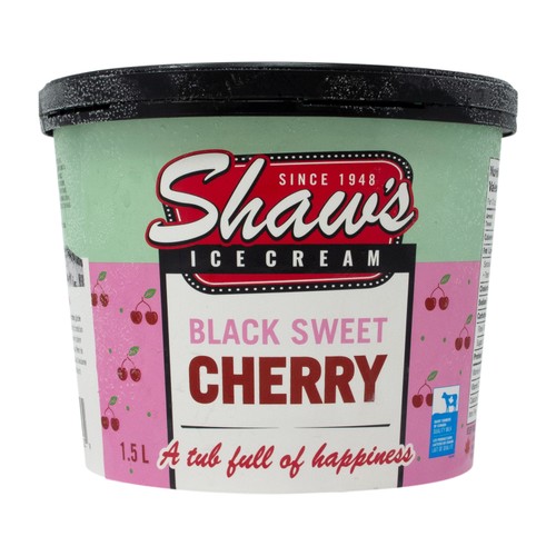 Shaw's Sweet Black Cherry Ice Cream 1.5 L