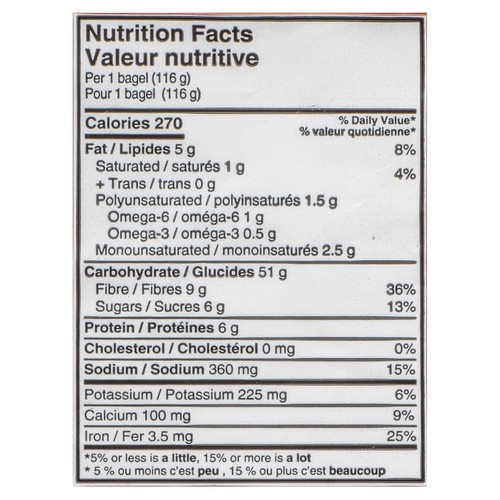 Superfood Bagels Cinnamon & Raisin Bagels 116 g
