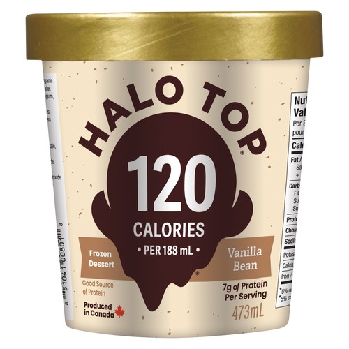 Halo Top Frozen Dairy Dessert Vanilla Bean 473 ml