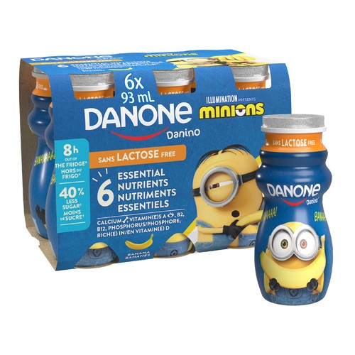 Danino Lactose-Free Drinkable Yogurt Banana 6 x 93 ml (bottles)