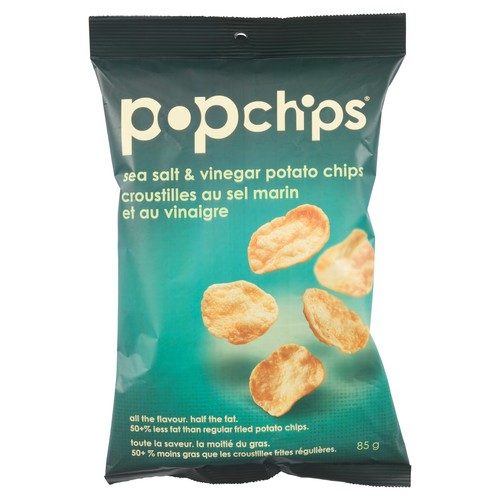Popchips Potato Chips Sea Salt & Vinegar 85 g