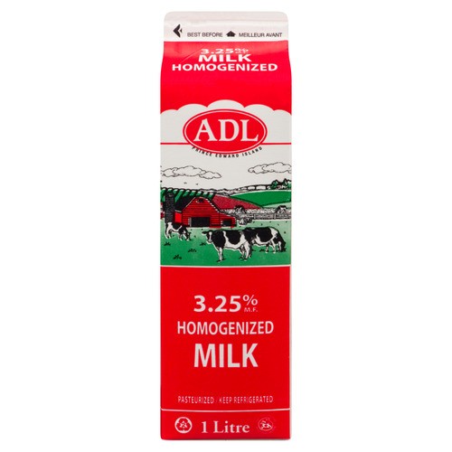 ADL 3.25% Milk  Homogenized 1 L