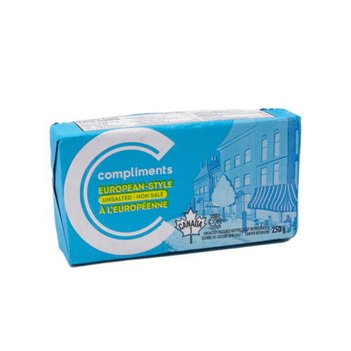 Compliments Cultured Butter European-Style Unsalted 250 g