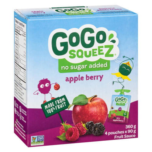 GoGo Squeez Fruit Sauce Apple Berry 4 x 90 g