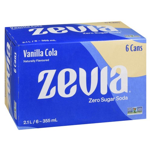 Zevia Coke Soda Vanilla 6 x 355 ml (cans)