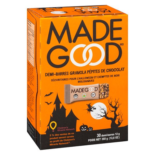 MadeGood Organic Mini Granola Bars Halloween Chocolate Chip 360 g