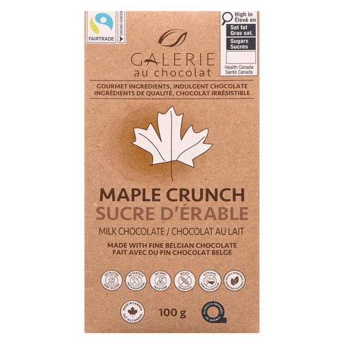 Galerie Au Chocolat Maple Crunch Milk Chocolate 100 g