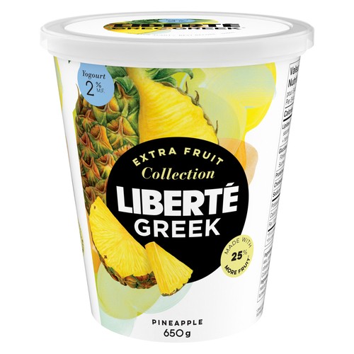 Liberté Greek Yogourt 2 M.F Pineapple 650 g Voilà Online Groceries