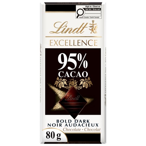 Lindt Excellence Dark Chocolate Bar 95% Cacao 80 g