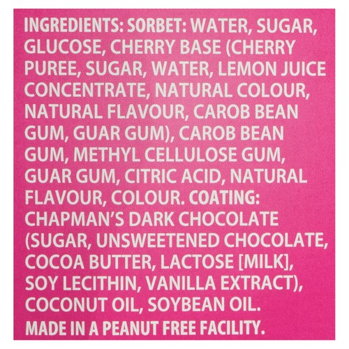 Chapman's Sweet Canadian Options Ice Cream Bars Lady Bug 8 Pack 440 ml