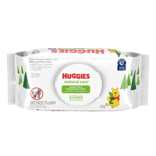 Huggies Baby Wipes Natural Care Sensitive Unscented 56 Count