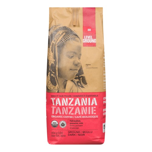 Level Ground Trading Organic Fair Trade Tanzanian Ground Coffee 454 g