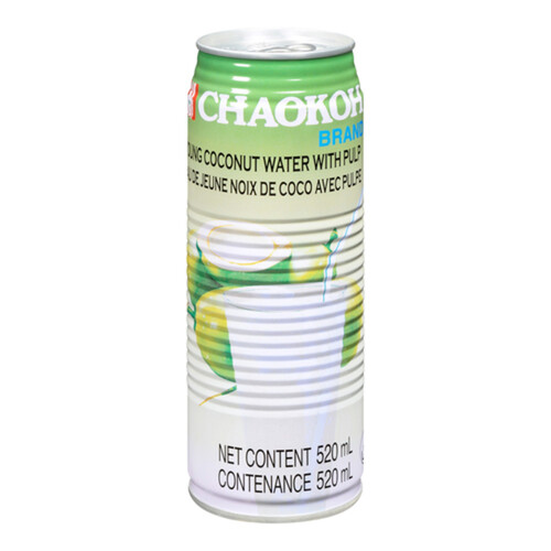 Chaokoh Young Coconut Water With Pulp 520 ml (can)