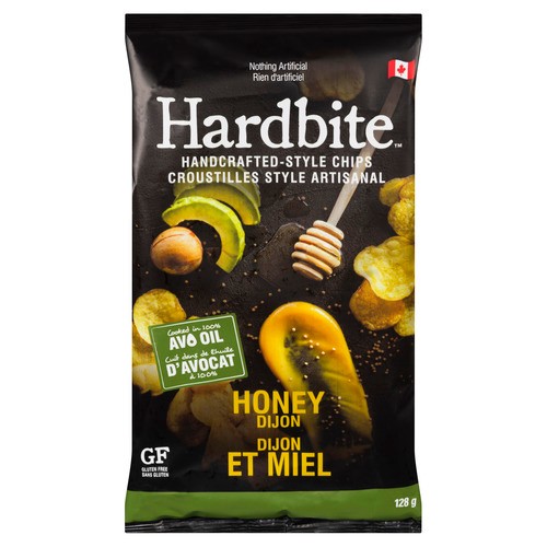 Hardbite Gluten-Free Potato Chips Avocado Oil Honey Dijon 128 g