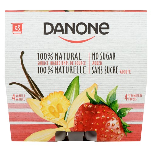 Danone Yogurt Vanilla Strawberry 8 x 100 g