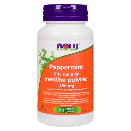 Now Enteric Coated Peppermint Oil 180 mg Softgels 90 Count
