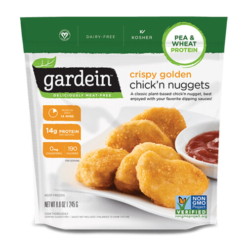 Gardein Dairy Free Frozen Chicken Nuggets Crispy Golden 245 g