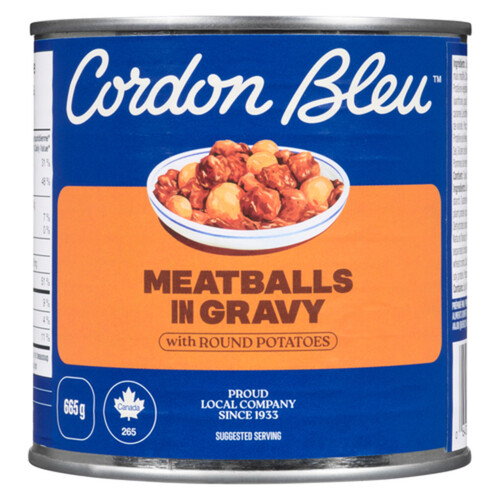 Cordon Bleu Meat Balls In Gravy With Round Potatoes 665 g