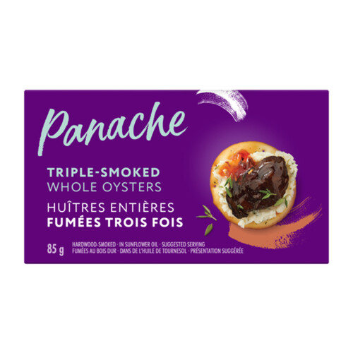 Panache Oysters Whole Triple Smoked In Sunflower Oil 85 g