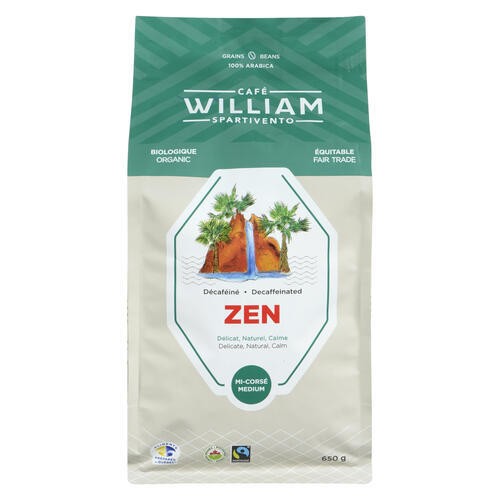 William Spartivento Organic Zen Coffee Beans Decaf 650 g
