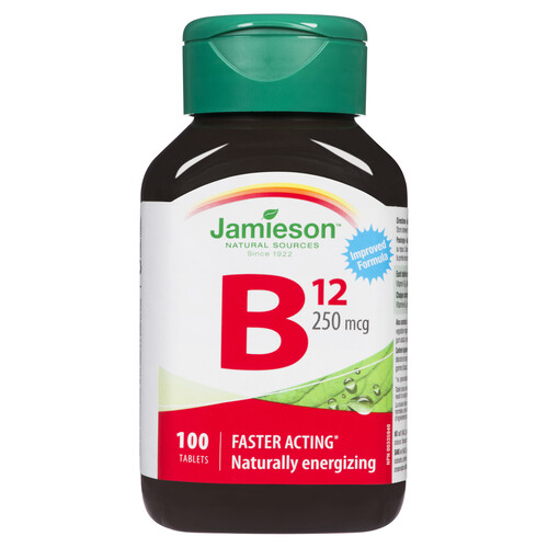 Jamieson Vitamin B12 Supplement 250 mg Tablets 100 Count
