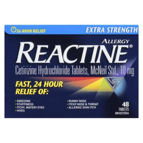 Reactine Allergy Extra Strength 10 mg Tablets 48 Count