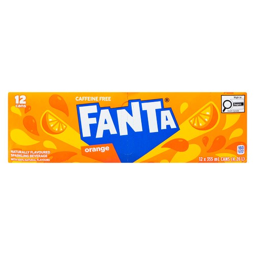 Fanta Soft Drink Orange 12 x 355 ml (cans)