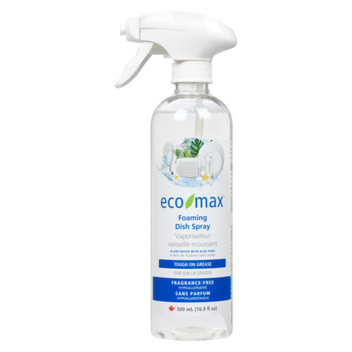 Eco-Max Foaming Dish Spray Fragrance Free 500 ml