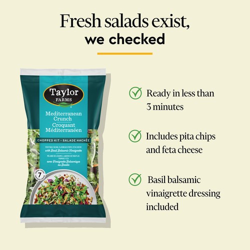 Taylor Farms Chopped Salad Kit Mediterranean Crunch 312 g