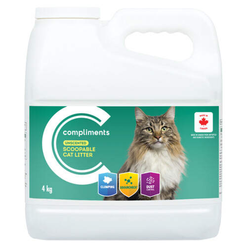 Compliments Cat Litter Scoopable Unscented 4 kg
