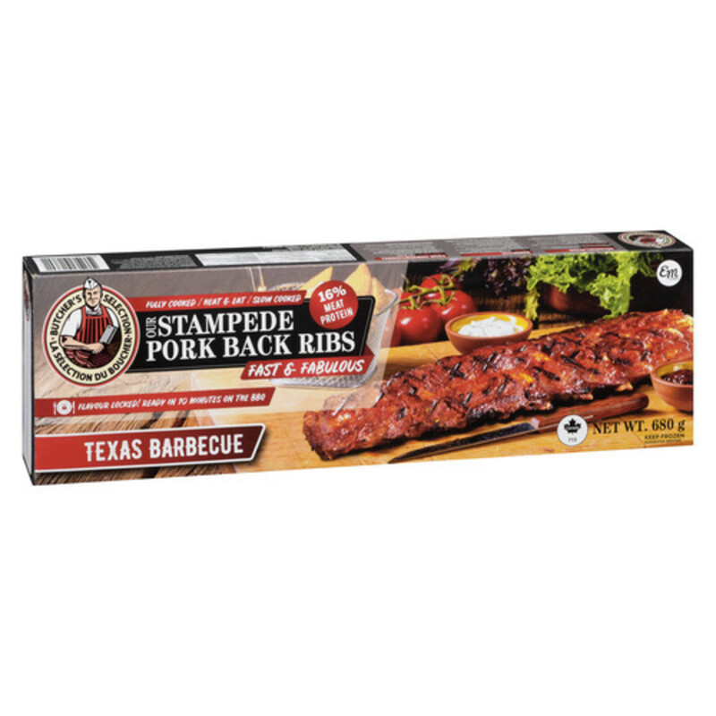 Butcher's Selection Stampede Pork Back Ribs BBQ 680 g - Voilà Online ...