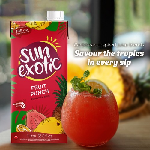 Sun Exotic Juice Drink Fruit Punch 1 L