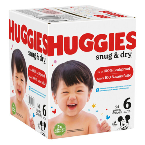 Huggies Snug & Dry Diapers Size 6 54 Count