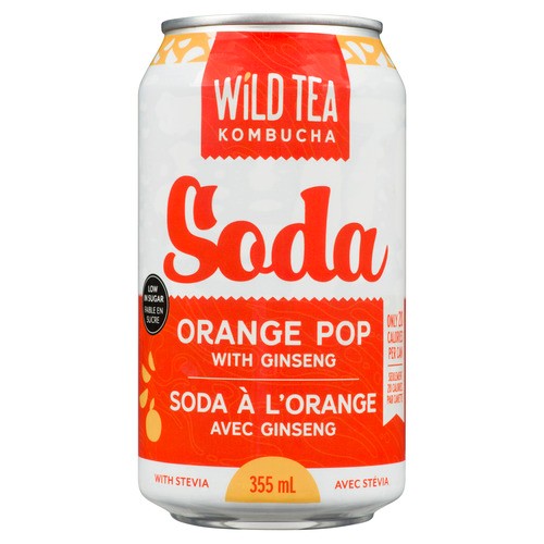 Wild Tea Kombucha Ginseng Orange Soda 355 ml