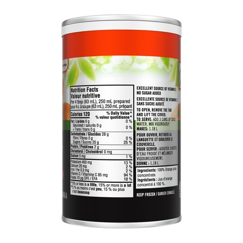 Minute Maid Frozen Beverage Concentrate 100% Orange Juice Original 295 ml