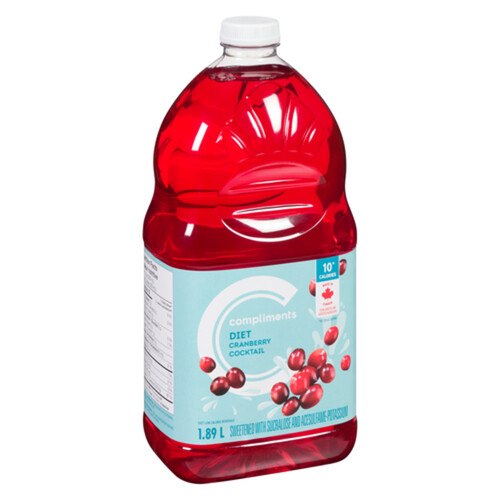 Compliments Diet Juice Cocktail Cranberry 1.89 L