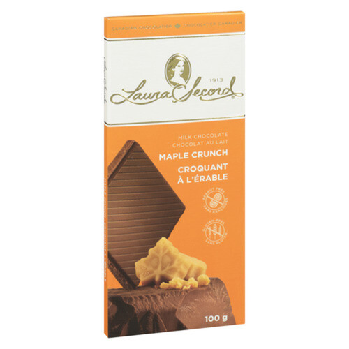 Laura Secord Nut Free Milk Chocolate Bar Maple Crunch 100 g