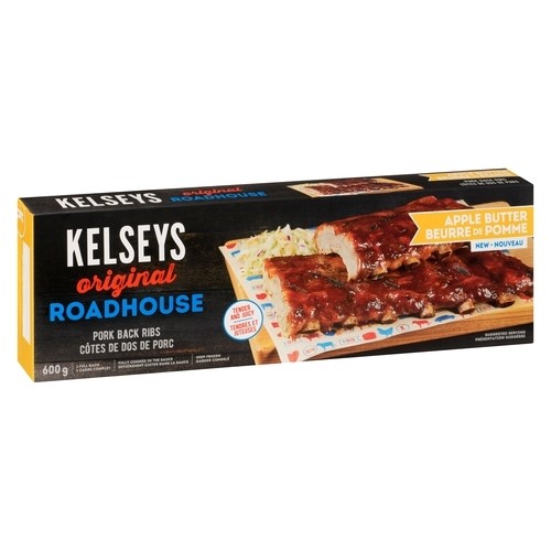 Kelseys Frozen Pork Back Ribs Original Roadhouse Apple Butter 600 g