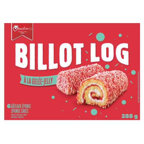 Vachon Billot Log Sponge Cakes Jelly 6 x 48 g