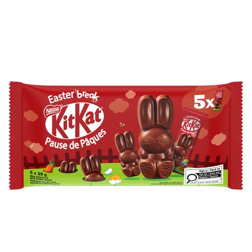 Nestlé Kit Kat Easter Milk Chocolate Bunnies 5 Count 145 g