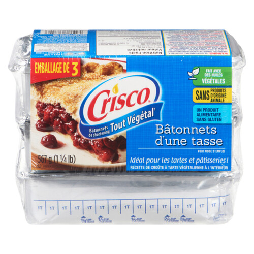 Crisco All Vegetable 3 Pack Shortening 567 g