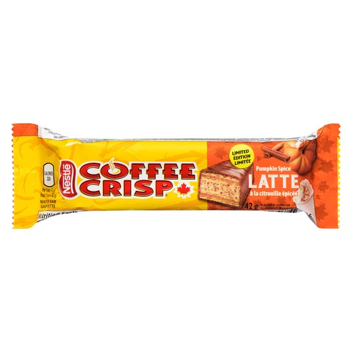Coffee Crisp Chocolate Bar Pumpkin Spice Latte Limited Edition 42 g