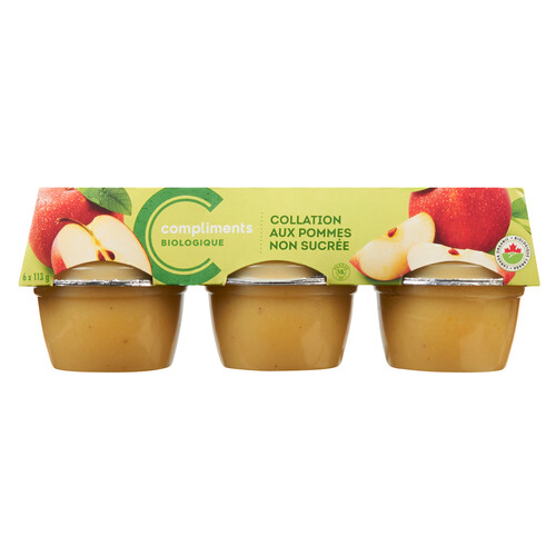 Compliments Organic Apple Snacks Unsweetened 6 x 113 g