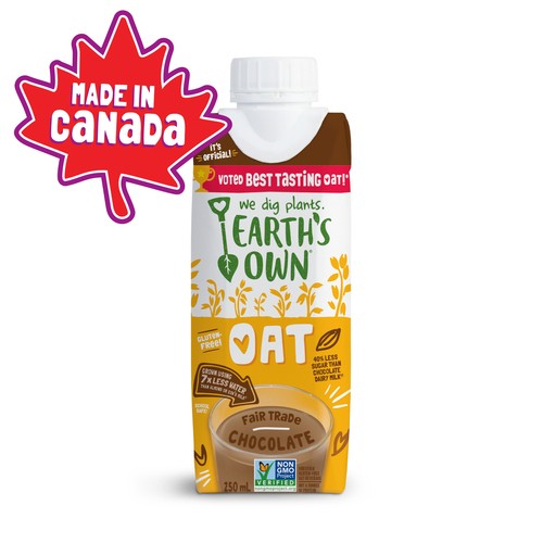 Earth's Own Gluten-Free Dairy-Free Beverage Oat Milk Chocolate 3 x 250 ml