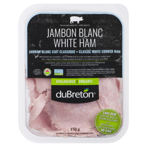 duBreton Organic White Cooked Classic Ham 150 g