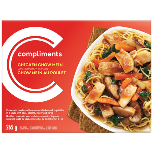 Compliments Frozen Entree Chicken Chow Mein 265 g