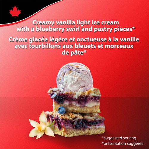 Breyers Canadian Desserts Blueberry gunt Light Ice Cream Locally Inspired 1.41 L