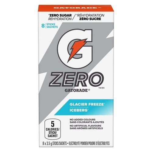 Gatorade Zero Sugar Electrolytes Powder Glacier Freeze 8 x 3.5 g