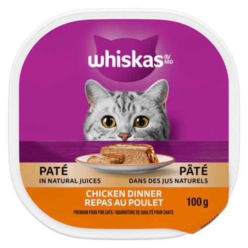 Whiskas Adult Wet Cat Food Chicken Dinner Paté 100 g